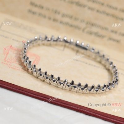 Luxury Replica Clash de Cartier S925 Silver Bracelet 17.5CM Size